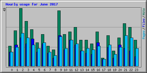 Hourly usage for June 2017